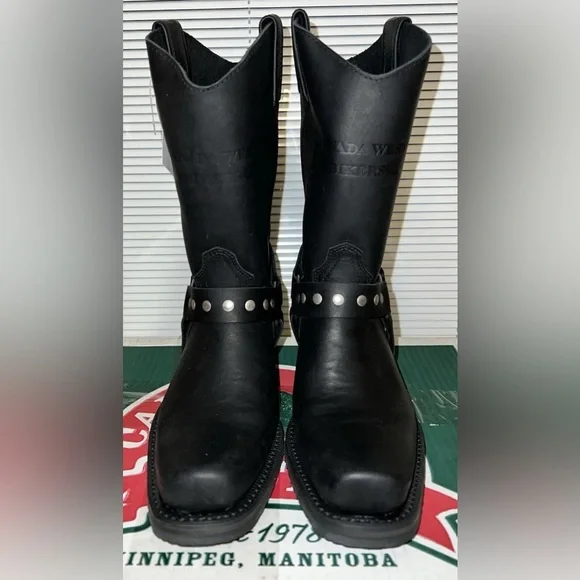 NWT Frye Like Studded Biker Boots Sz 7 BRAND NEW MOTORCYCLE BOOTS - Picture 4 of 11